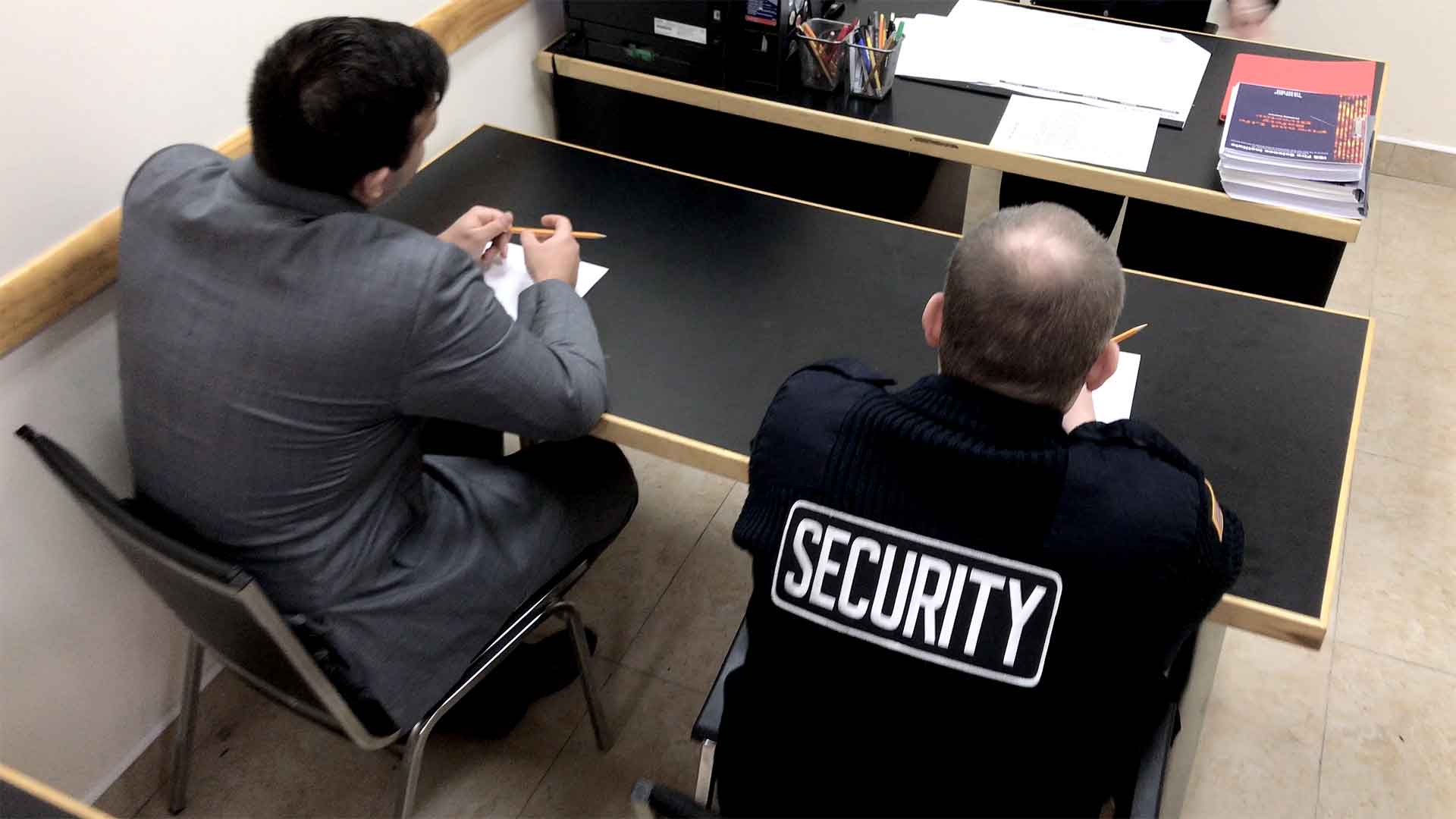Security guard training class in Brooklyn's training center