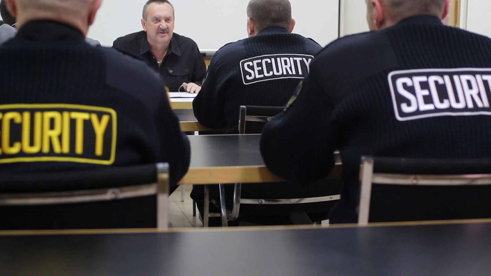 Security Guards in a Training class